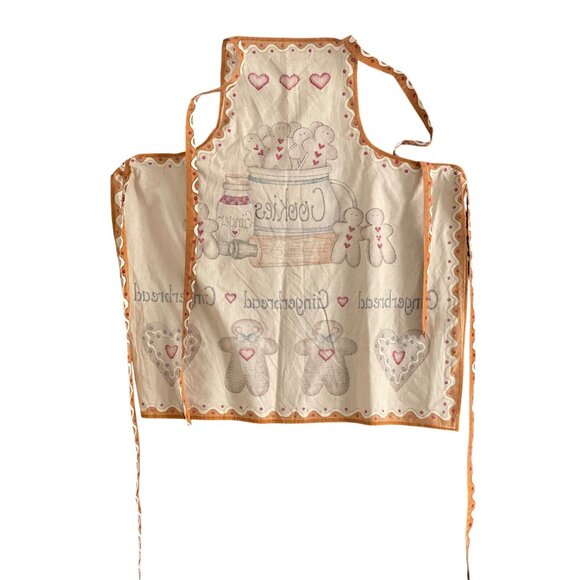 VTG gingerbread apron hand made fun fabric dianna marcum marcus grandma’s recipe - Picture 2 of 6